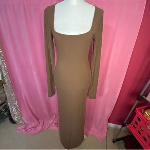 SKIMS soft lounge dress in wood